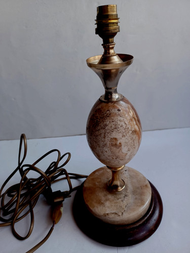 Ancien pied lampe marbre - pied, en