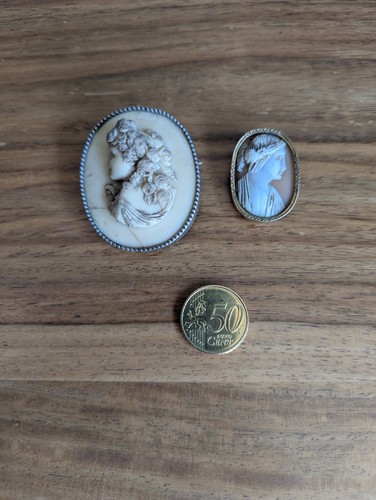 Lot camees xixe pierre lave - lot, 2