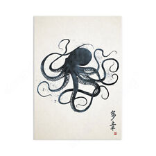Japonais Octopus Calligraphie