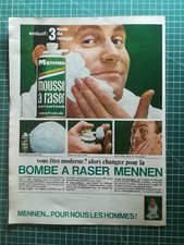 698 ADVERTISEMENT ANTIQUE 1950 shaving foam Mennen back Steiner armchair