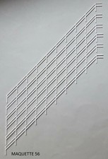 ho Lot de 6 rambardes pour escalier incline 45 °  décor train diorama  maquette