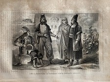 ENGRAVING "PERSIAN - INHABITANTS OF ISFAHAN AND PERSIAN PEASANTS"