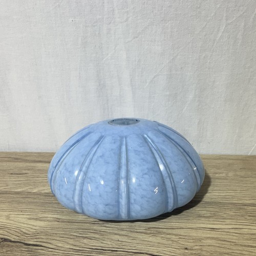 Abat jour globe verre bleu - en,