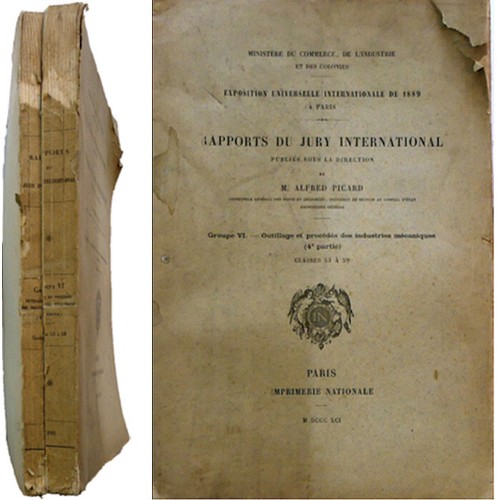 Expo universelle 1889 - , rapports