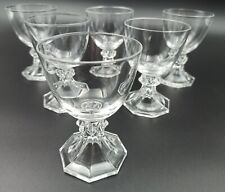 6 VAL SAINT LAMBERT Model YALE CRYSTAL WHITE WINE GLASSES Lot2