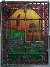 Ancien vitrail calèche