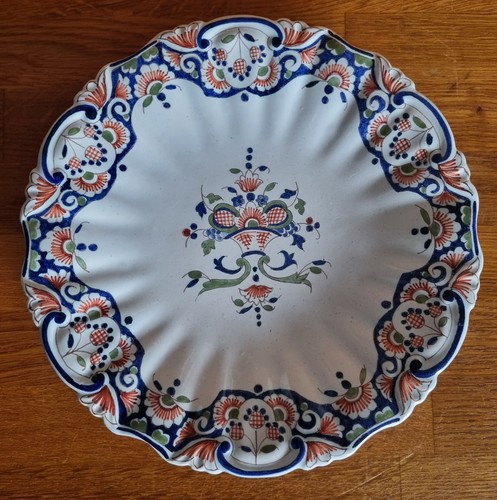Assiette ancienne faïence - ancienne, en