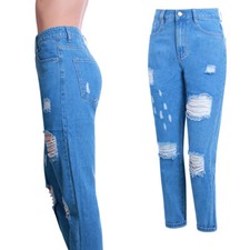 Jeans Baggy Femme Taille Haute