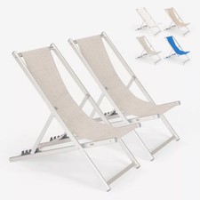 2 chaises de plage pliantes