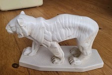 Lion  ou tigre Craquelé art déco - Emaux de Louvière.
