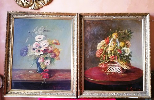 Deux huiles sur - , toiles