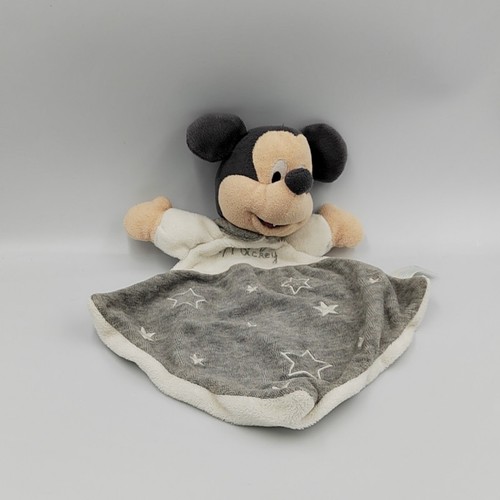Doudou plat mickey gris - doudou,