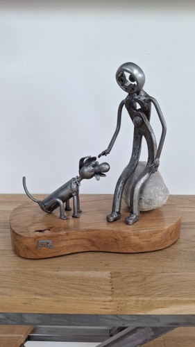 Sculpture chien art déco - sculpture,