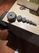 Ancien Lot Poids 5kg Hexagonal