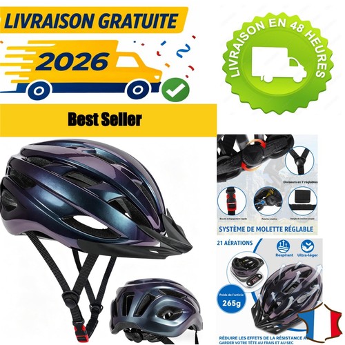Casque vélo adulte réglable - vélo,