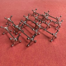 10 PORTES COUTEAUX REPOSES COUVERTS STYLE CHRISTOFLE METAL ARGENTÉ POINÇON