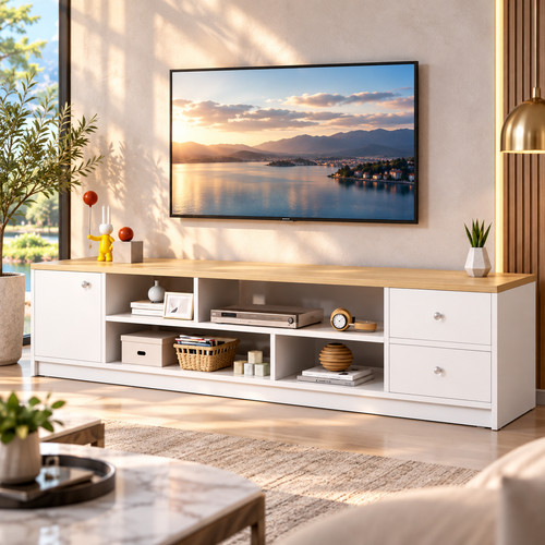 Meuble scandinave blanc - tv,