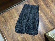 Sarah Pacini Black Linen Avant-garde Balloon Skirt Size Tag 1