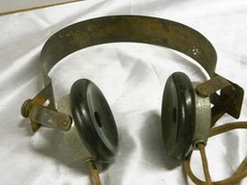 ANTIQUE THOMSON HOUSTON POST GALENA BAKELITE BRASS TSF RADIO HEADPHONES EARPHONE