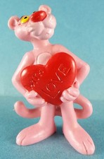 The Pink Panther - 1983 Bully PVC Figure - Pink Panther with Heart With Love