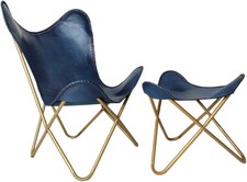 Chaise Papillon En Cuir