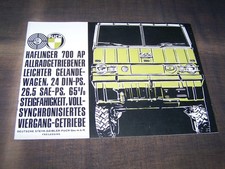 Top Rarity Gorgeous Brochure Steyr Puch Haflinger 700 AP 1965!!!