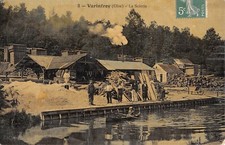CPA 60 VARINFROY LA SAIERIE / canvas cpa / WOOD INDUSTRY / CRAFT