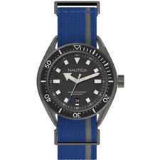 Montre Homme NAUTICA PORTOFINO NAPPRF002 de Tissu Bleu Noir Sub 100mt NEUF