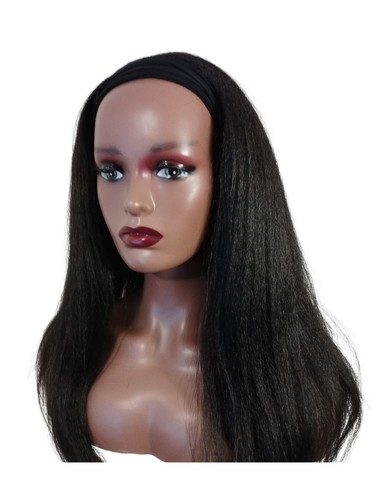 Perruque noire lisse - lisse, –