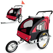 SAMAX Remorque Vélo Convertible Jogger 2en1 Enfants Amortisseur Transport Neuf