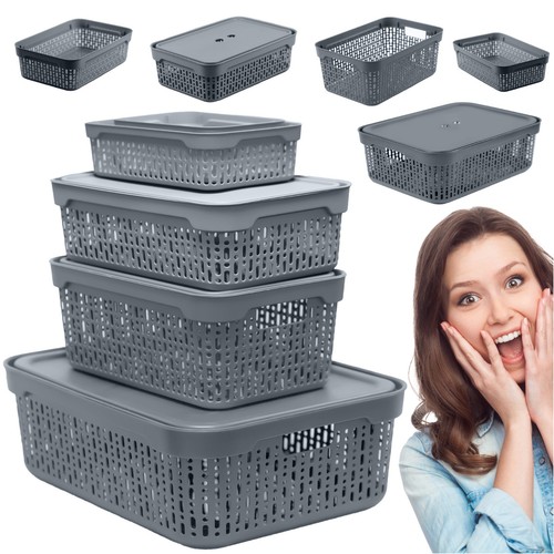 Panier rangement gris - de,