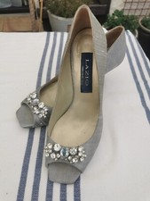 Escarpins argentés strass Lazio