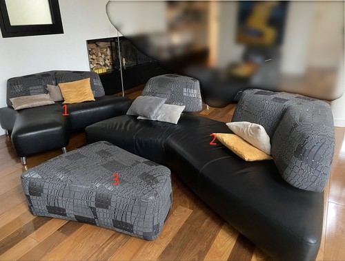 Ensemble moderne salon cuir - , de