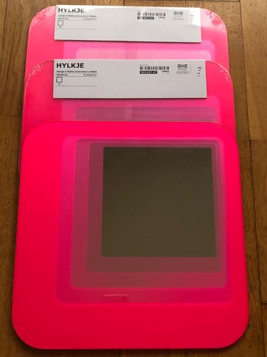 Lot miroirs 30x30 rose - 3,