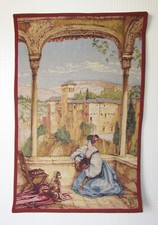 WALL HALLUIN TAPESTRY / French Aubusson wall tapestry style