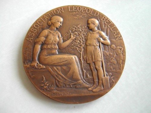 Médaille bronze art déco - bronze,