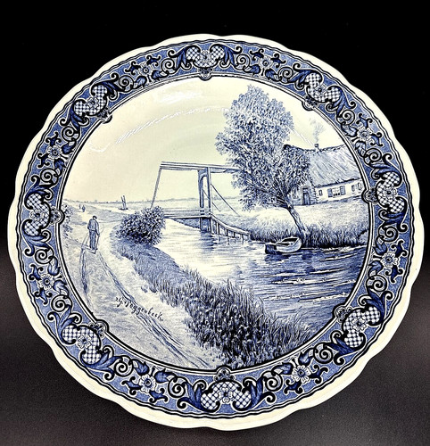Delfts boch wall charger plate - wall,