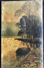 Peinture Ancienne Huile signee