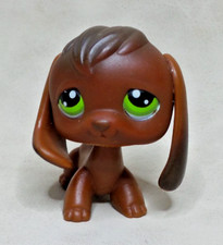 LITTLEST PET SHOP PETSHOP LPS #77 HASBRO DOG PUPPY BEAGLE BROWN GREEN EYES -G2