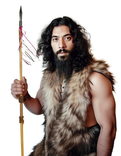Indigenous costume spear - , (120