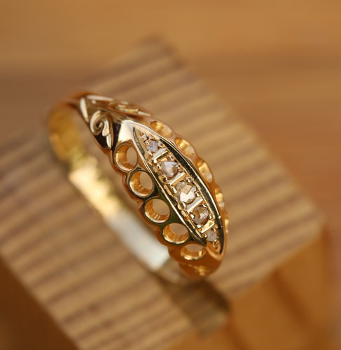 Bague ancienne jaune 18ct - bague, or