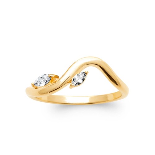 Bague forme ondulée zirconium