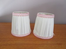 2 SMALL OFFAL - OLD DAYS PLIERS FABRIC PLEATED BEIGE PINK BRAIDS