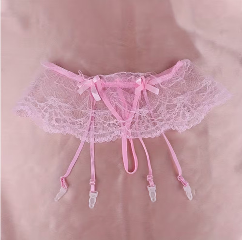 Porte jaretelle rose - porte,