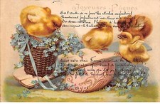 Easter - No. 81472 - Happy Easter - Chicks playing with the swing, pani