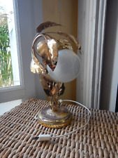 Lampe vintage métal doré et