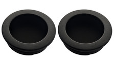 2x Accès Shell Set Noir Poignée de Meuble Rond Pour S'Engager Ø 40 Coquille