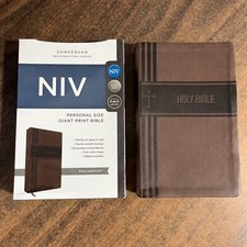 NIV Personal Size Giant Bible - Brown LeatherSoft