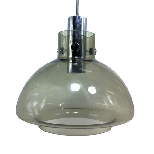 Lustre suspension verre fume - verre,