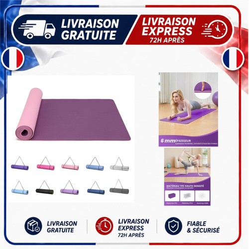 Tapis yoga antidérapant 6 - tapis,